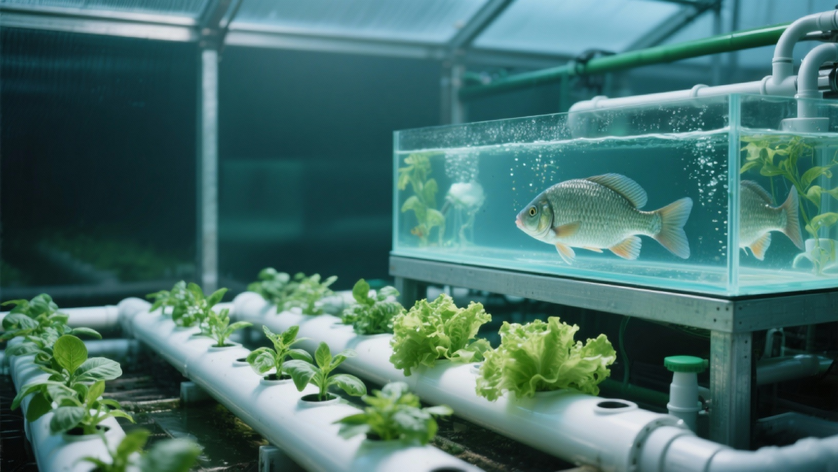 Sistema de acuaponía diseñado e implementado por AFOOD